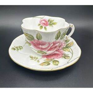 VINTAGE Shelley RAMBLER ROSE Fine Bone China ENGLAND Tea Cup & Saucer